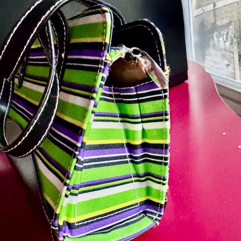 Kate Spade Multicolor Striped Tote Purse Hand Bag - Picture 8 of 12